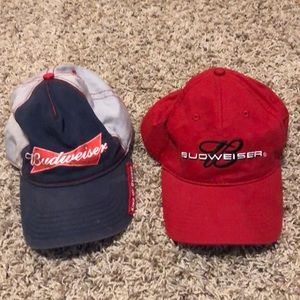 2 Budweiser adjustable Hats